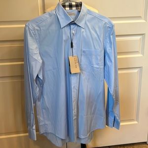 NEW W/ TAGS- Men’s Burberry Brit XL Light Blue Button Down Dress Shirt